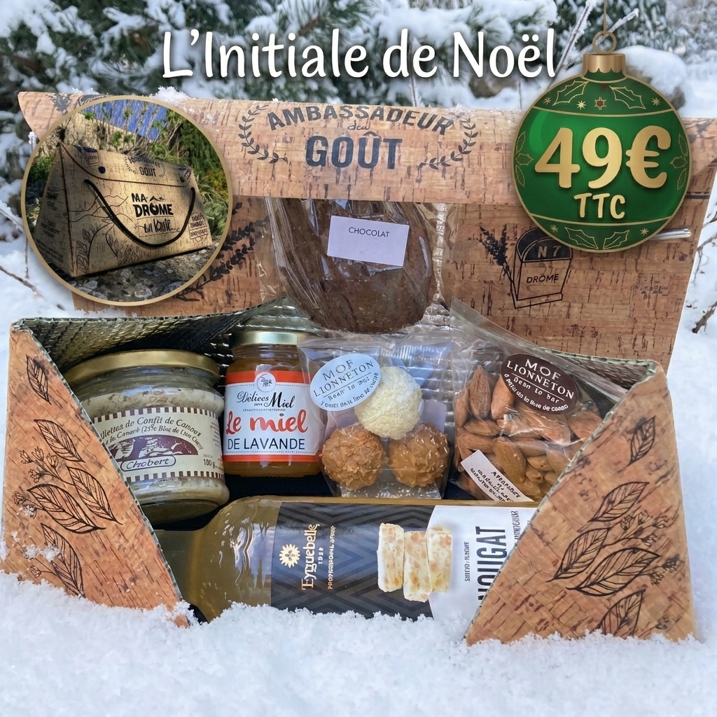 Initiale boite cadeau miel rillettes chocolat sirop nougat noel amandes box cadeau plaisir offrir 4