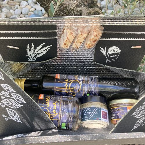 Ma Drôme en Boite Symphonie d'olives truffe noire Nyons provencale huile prestige cadeau