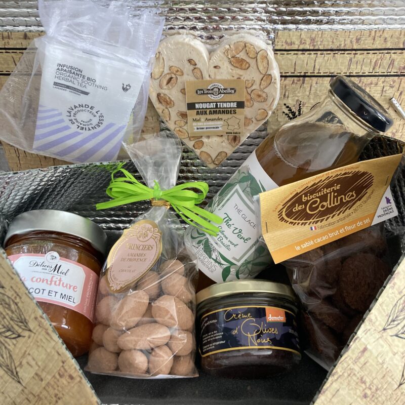 Coffret cadeau La Drôm d'Amour, boite de douceurs gourmandes de la Drôme
