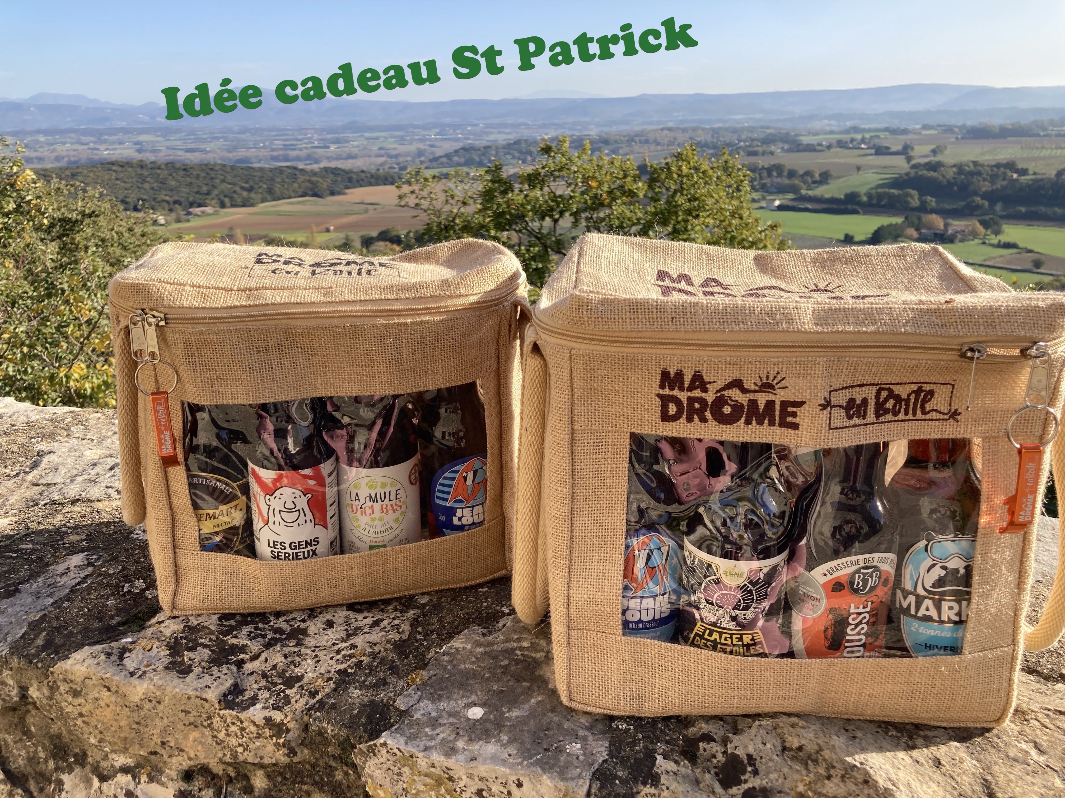 Drôm'Apero box boite cadeau St Patrick bières locales Drôme fête anniversaire